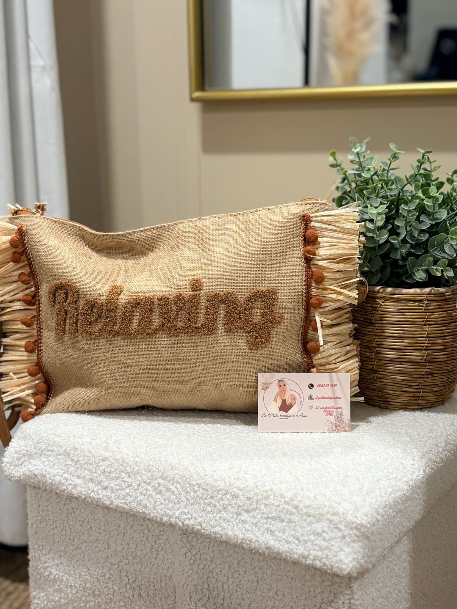 Sac en jute « Relaxing » - La Petite Boutique d'Eva