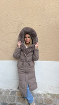 Doudoune longue « beige - Doudoune femme - La Petite Boutique d'Eva