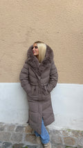 Doudoune longue « beige - Doudoune femme - La Petite Boutique d'Eva