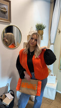 Gilet sans manches « orange » - Gilet femme - La Petite Boutique d'Eva