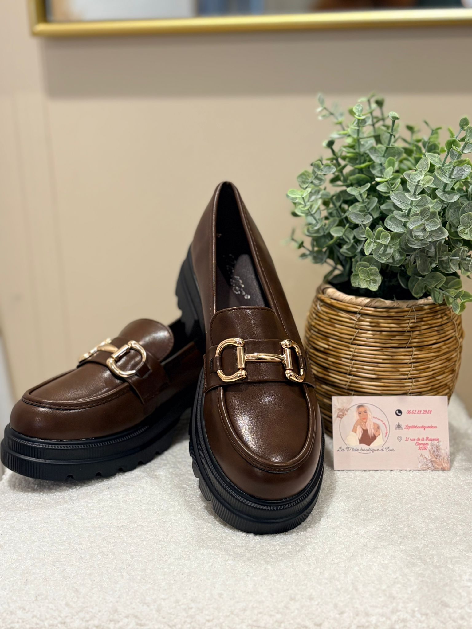 Mocassin « marron » - Mocassin femme - La Petite Boutique d'Eva