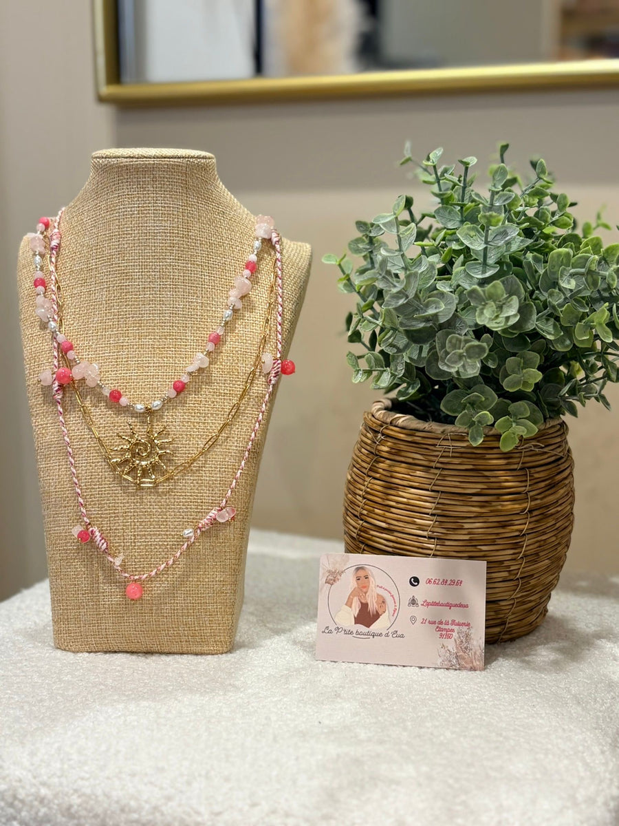 Collier doré  rosa - La Petite Boutique d'Eva