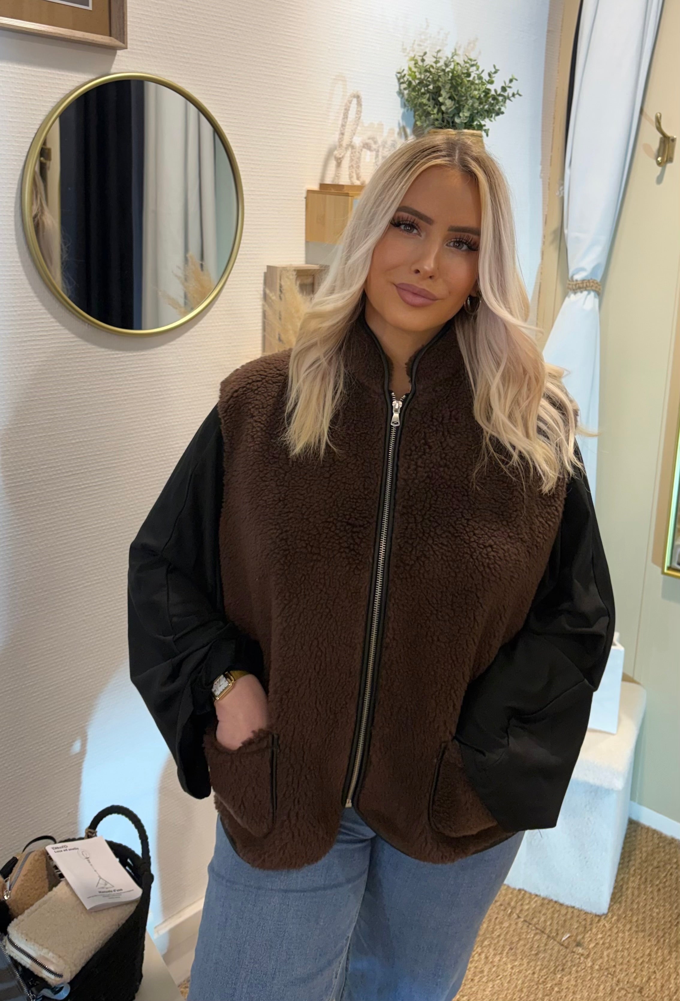 Veste sans manches « marron » - Veste femme - La Petite Boutique d'Eva