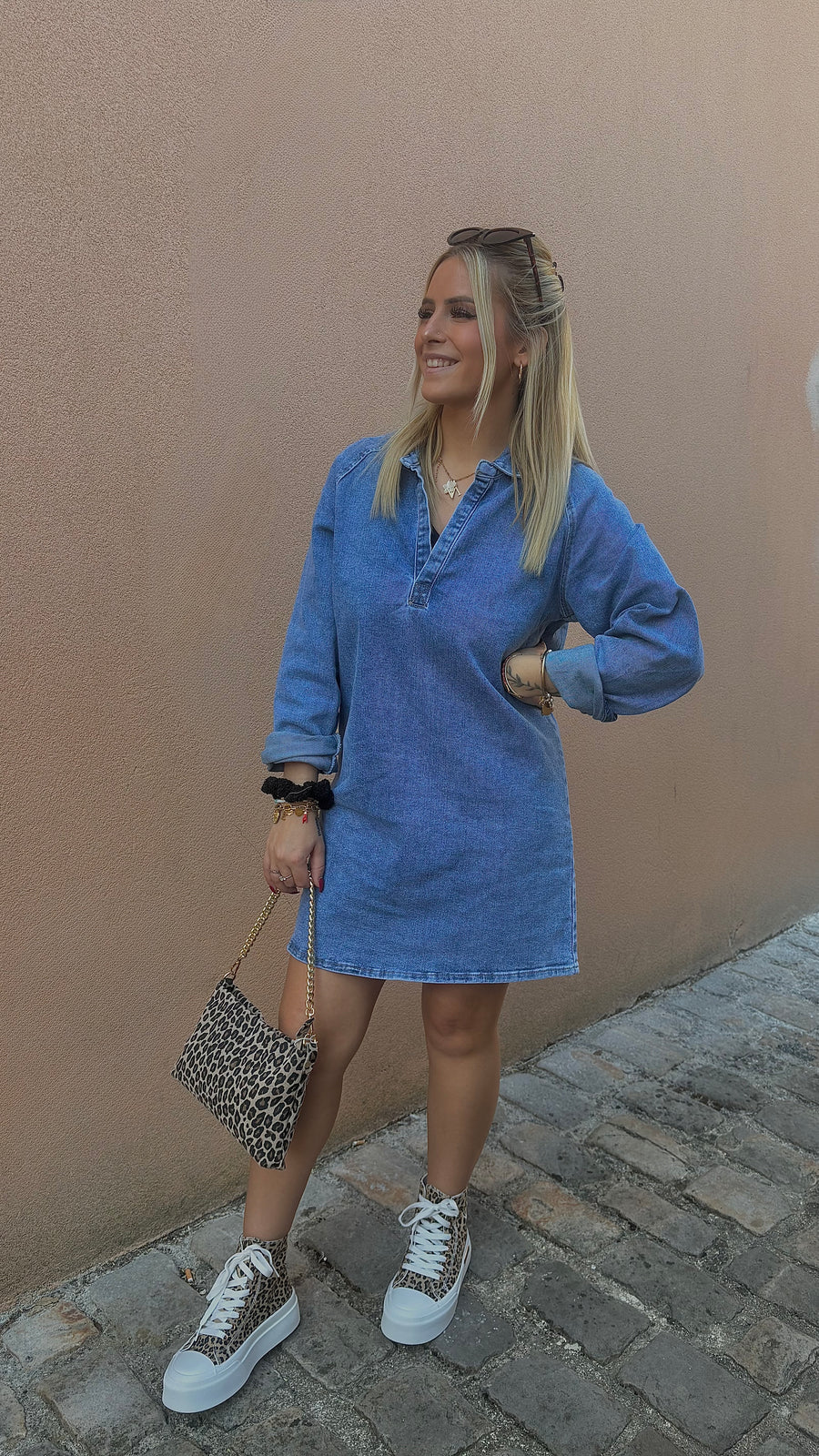 Robe en jean « Jeanne » - Robe jeans femme - La Petite Boutique d'Eva