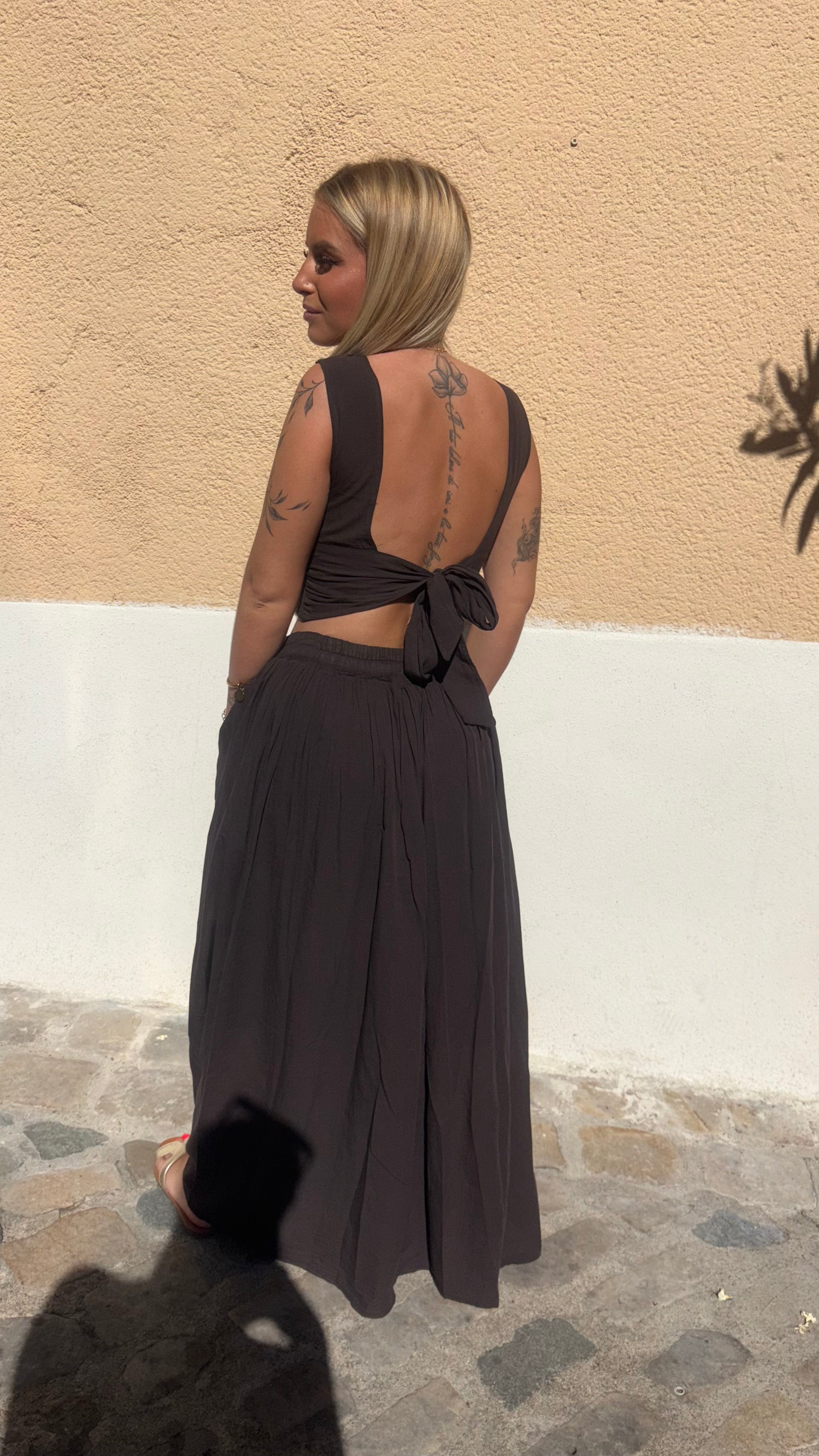 Ensemble marron « Elisa » - Ensemble femme - La Petite Boutique d'Eva