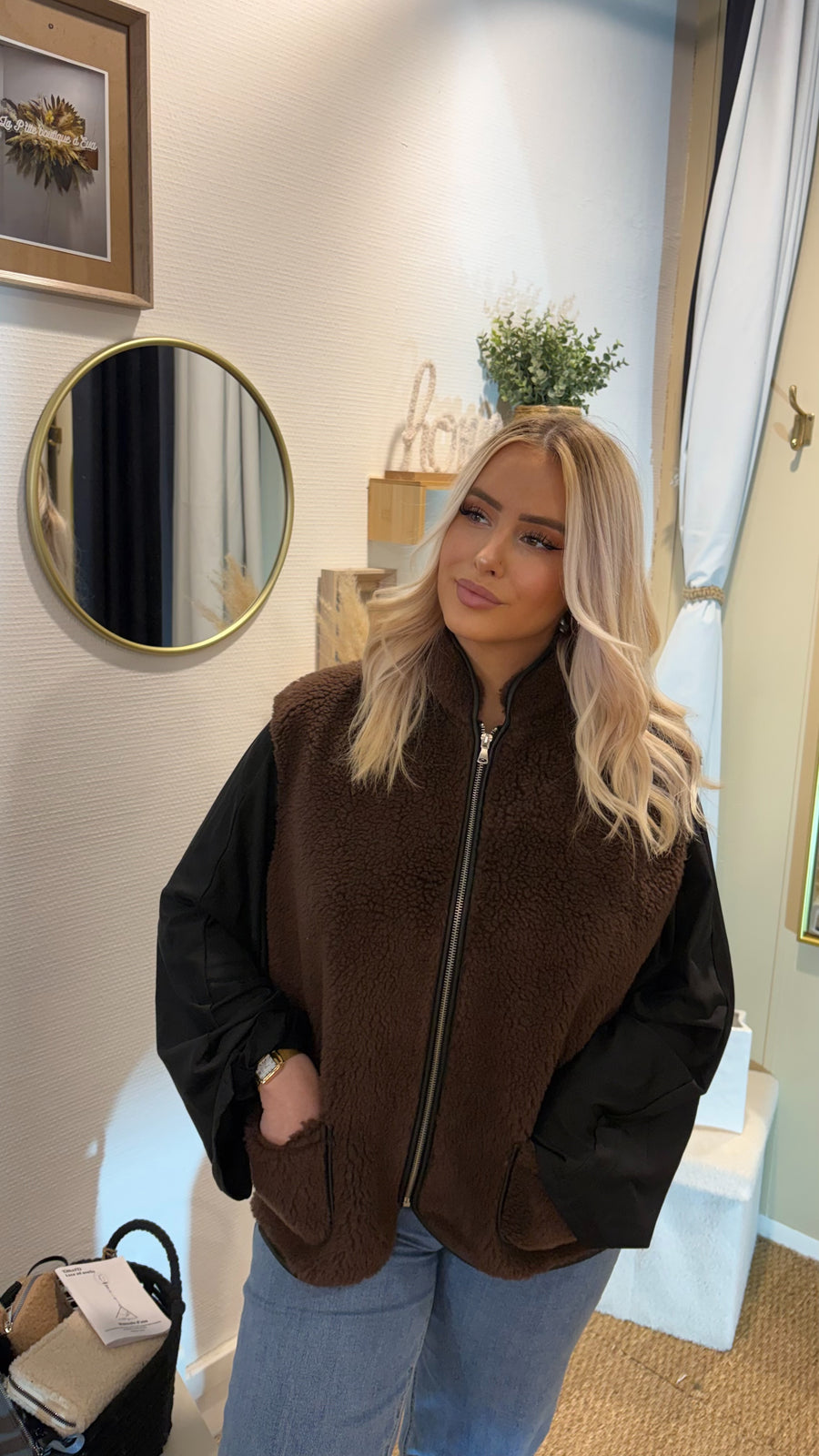 Veste sans manches « marron » - Veste femme - La Petite Boutique d'Eva
